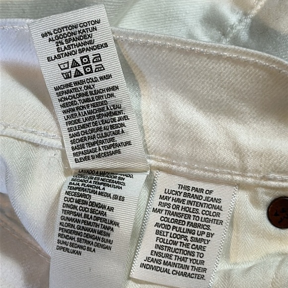 LUCKY BRAND MOLLIE CROP MID RISE WHITE DENIM JEANS SIZE 6/28 - Picture 10 of 15